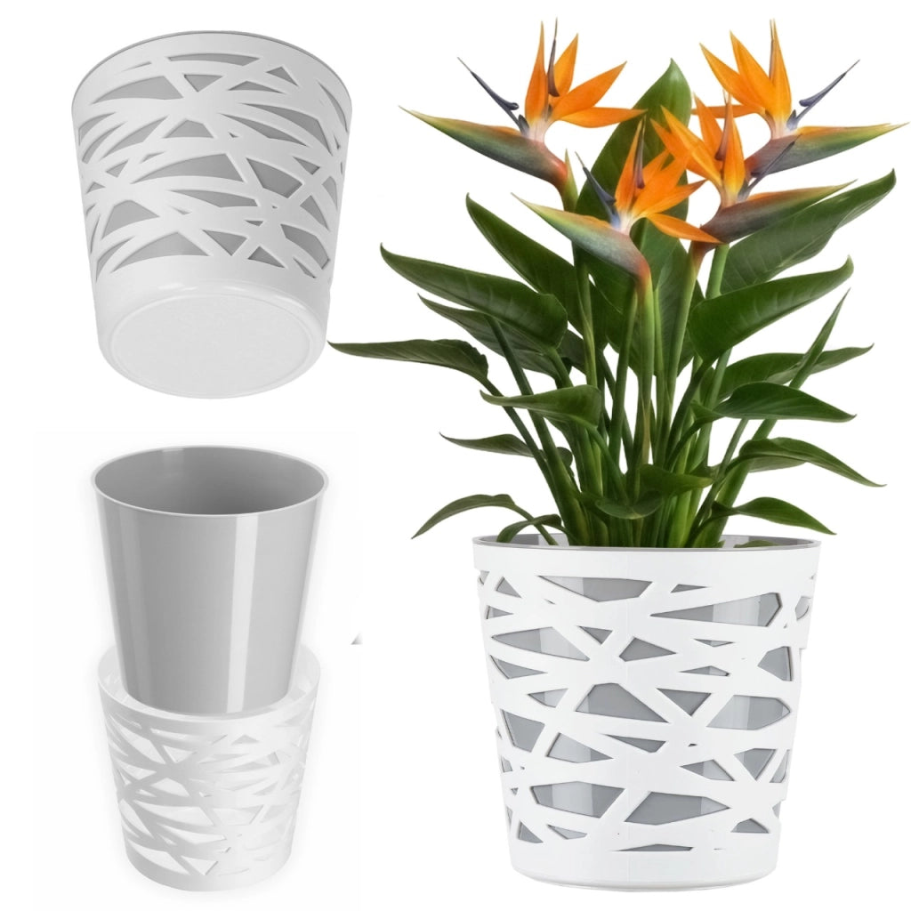 KADAX - Inserto in plastica per vaso di fiori e piante, 15 cm, grigio