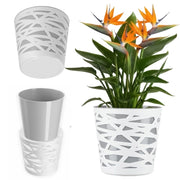 KADAX - Inserto in plastica per vaso di fiori e piante, 15 cm, grigio