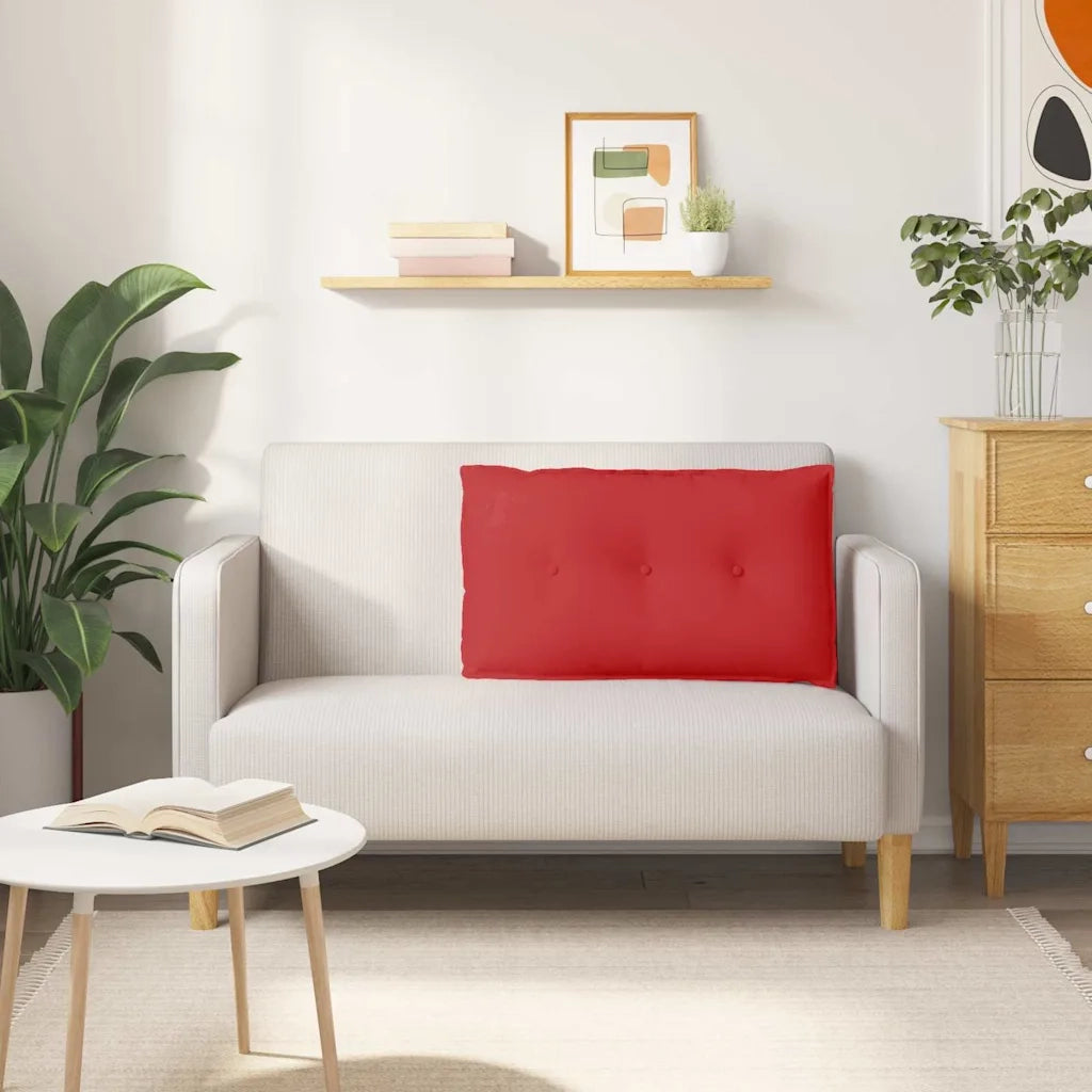 Cuscino per Schiena | Cuscino dorsale Rosso 80 x 19 x 50 cm Tessuto