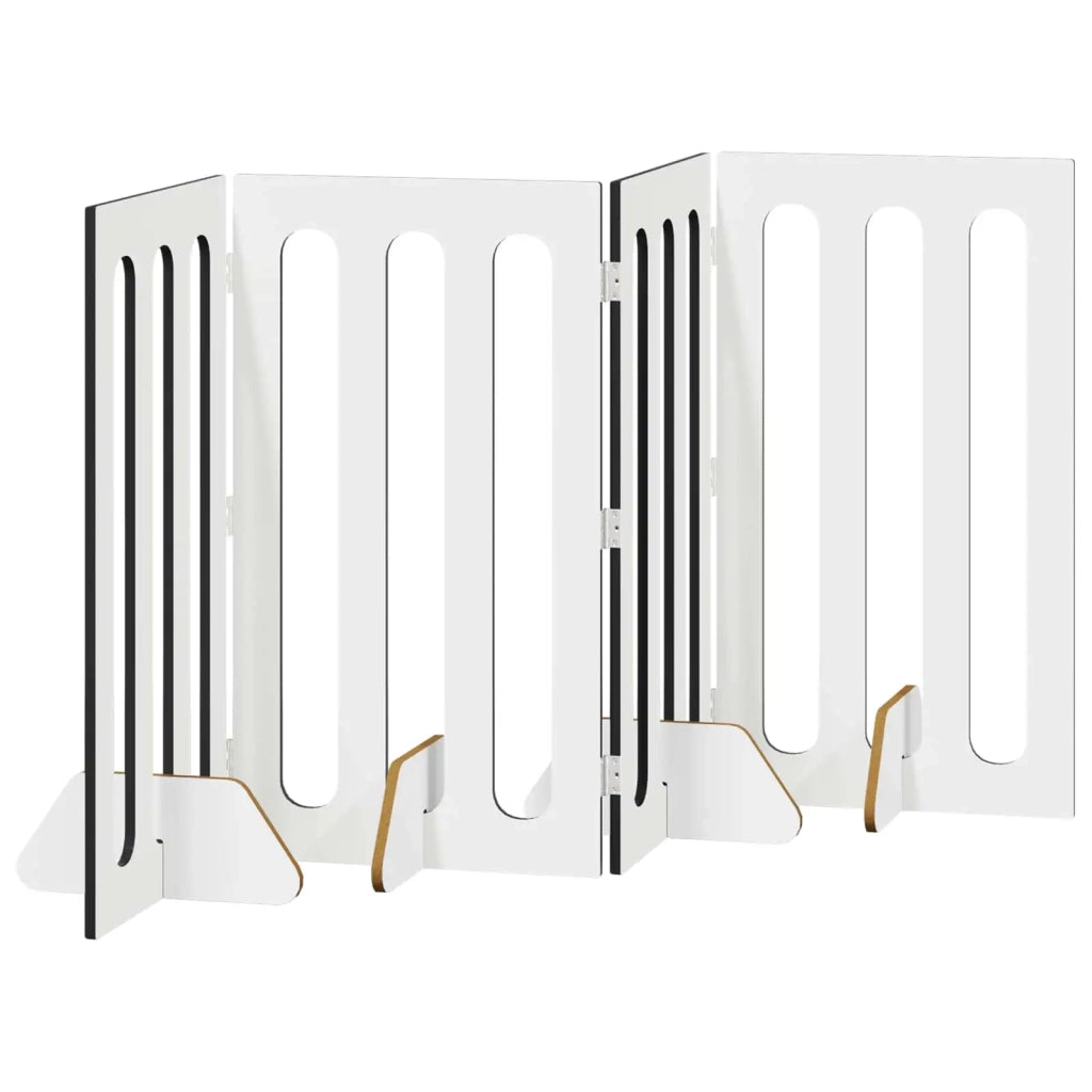 Recinto pieghevole per animali 4 pcs Rovere Nero