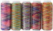 Nastro per macchina da cucire 5 pezzi - Multicolore - Filo per cucire - Quilting - Punti di cucito - 110 m per bobina