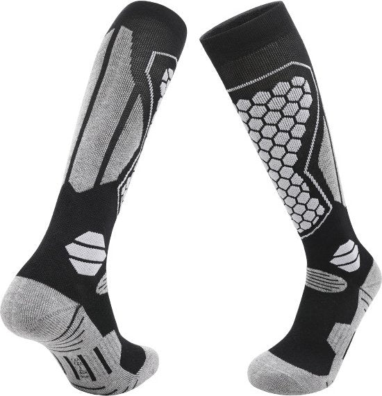 Sokkini per uomo | Soffici, traspiranti, con anti-slip | Sokkini con anti-slip per donna | Sokkini per corsa in caldo | Adatti per sci e sport | M (adatti per numero 34-38) - 8208 nero grigio