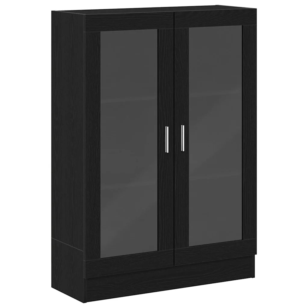 Libreria-Scaffale per Libri-Mobile di Stoccaggio Rovere Nero 82,5x30,5x115 cm in Legno Multistrato
