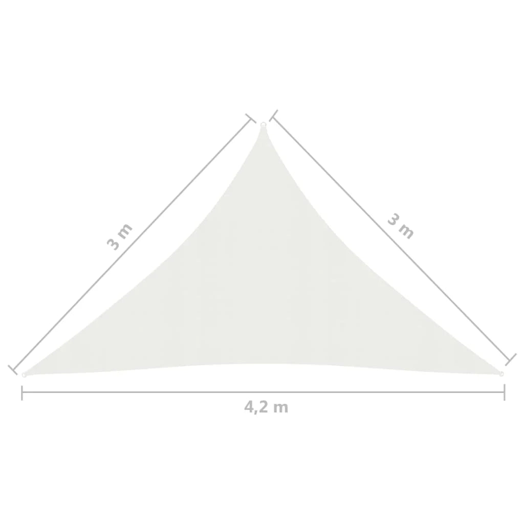 Vela ombreggiante/ombrellone 160 g/m² HDPE 3 x 3 x 4,2 m bianco 02_0009016