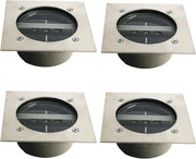 Set di 4 lampade da soffitto a energia solare - Illuminazione esterna con 3 lampade a LED solari - Impermeabile IP65 - Decorazione illuminante per esterno - Giardino e terrazza - Design angolare bianco ghiaccio
