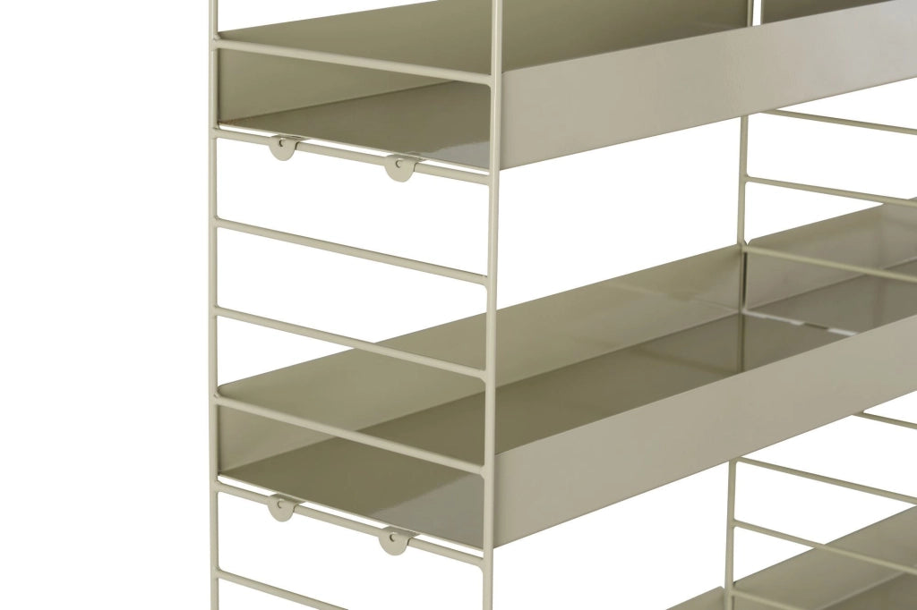 Scurelle, Mensola 3 Ripiani, 98x21x100h cm Grigio Tortora