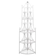 Supporto per Piante Porta Piante ad Angolo Bianco cod mxl 72853
