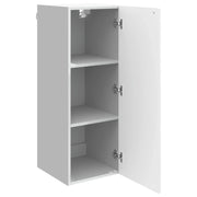 Armadietto a Muro | Mobiletto a muro Bianco Lucido 33 x 34,5 x 90 cm