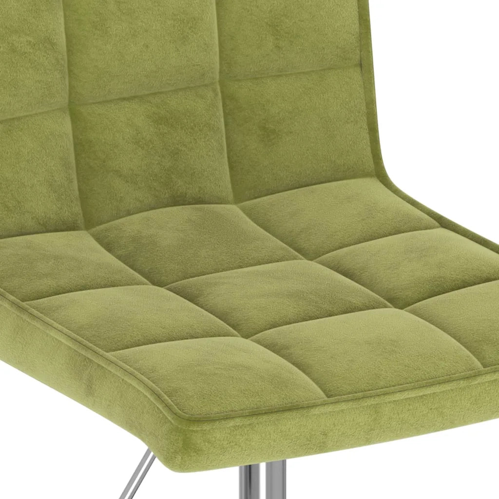 Sedie da Pranzo Girevoli 2 pz Verde Chiaro in Velluto 335743
