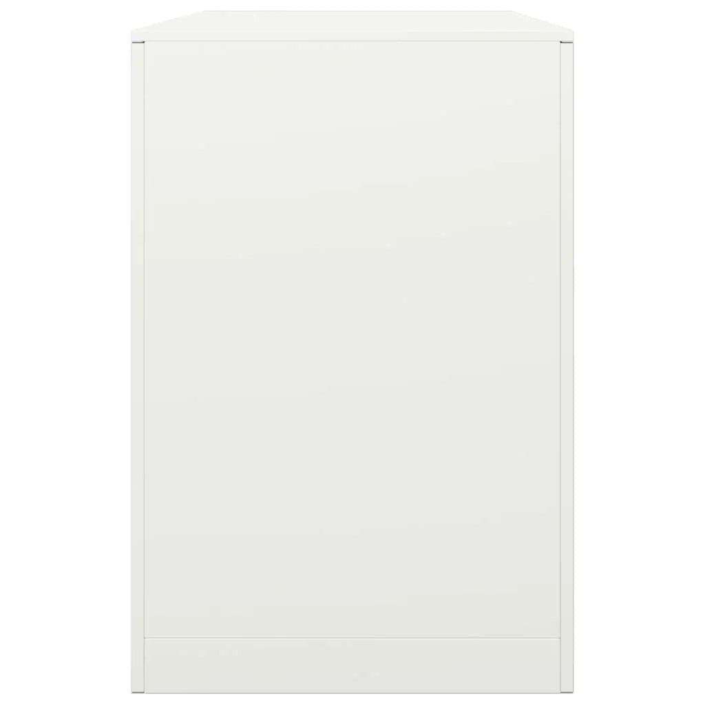 Portalegna 100 x 40 x 60 cm acciaio bianco 02_0043692