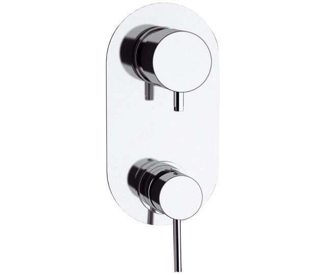 Rubinetto per doccia, con deviatore a 5 vie su piastra singola, made in italy, serie suvi
