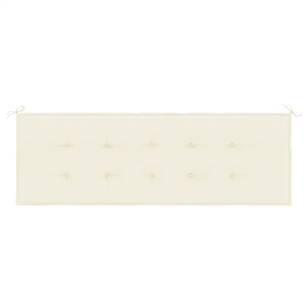 Cuscino per Panca Crema 150x50x4 cm in Tessuto Oxford