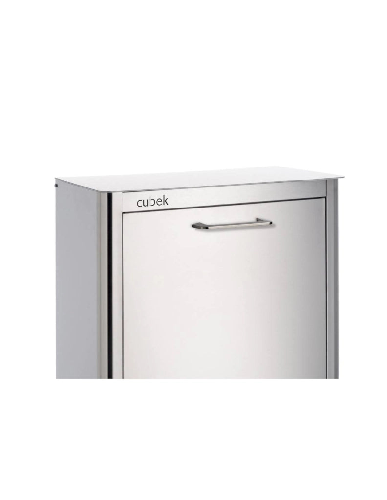 Pattumiera in acciaio inox a 2 scomparti 40 L per raccolta differenziata CUBEK