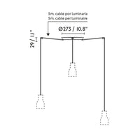 KOMBO 400 3L Lampada sospensione beige