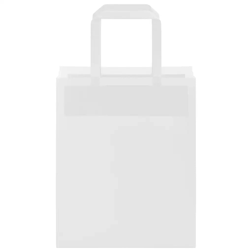 vidaXL Sacchetti di Carta 250 pz con Manici Bianchi 18x8x22 cm