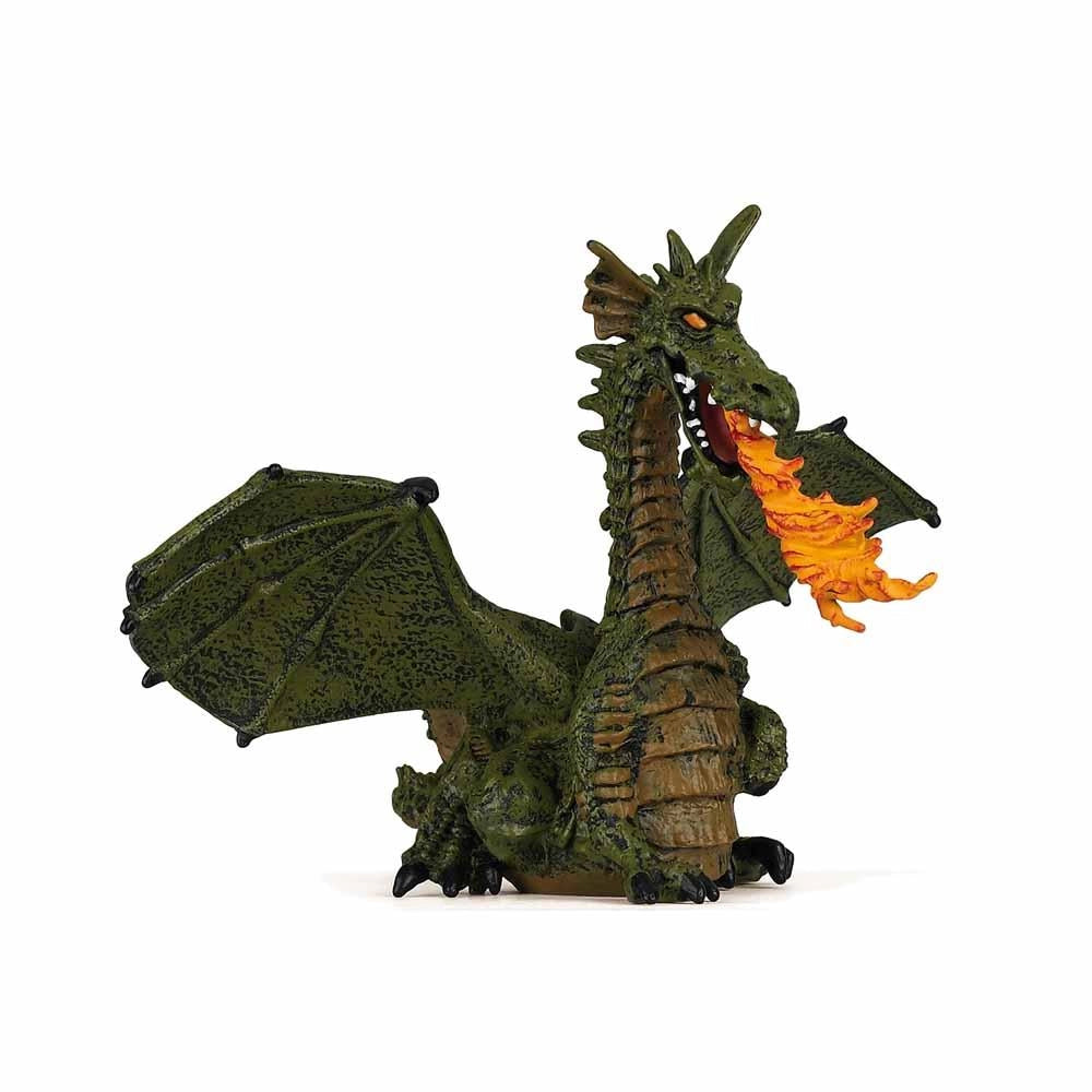 Papo - Green winged dragon with flame