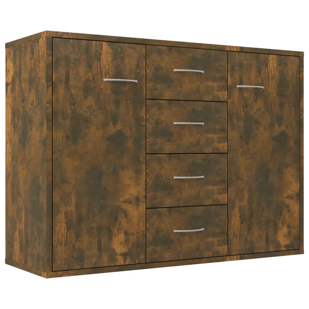 Credenza | Madia | Buffet da pranzo | Armadio da pranzo Rovere Fumo 88x30x65 cm in Legno Multistrato