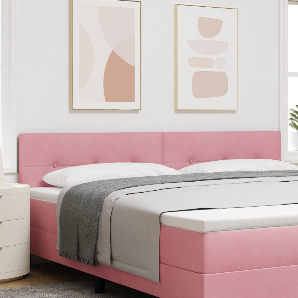 Testata LED Rosa Fattura A Bottoni 100 cm Velluto