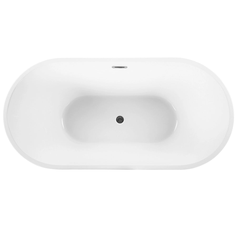 Moderna Vasca da Bagno Freestanding in Acrilico Sanitario Nero cm