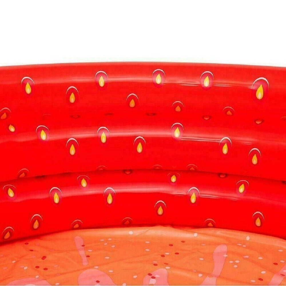 Piscina Gonfiabile Fragola Rotonda Bambini Giardino A 3 Anelli 168 X 38 Cm 51145         