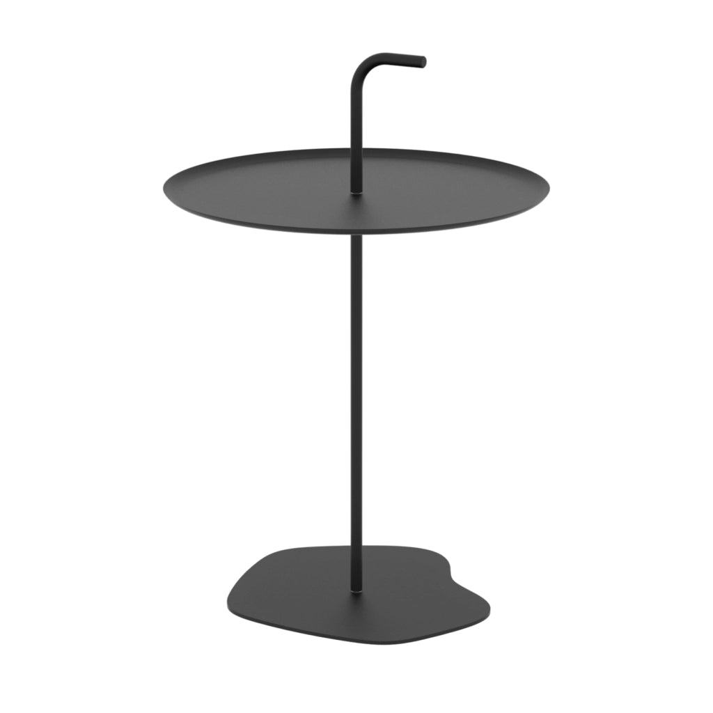 Tavolino Rotondo da Giardino Calimera con Manico - Nero casa.pro