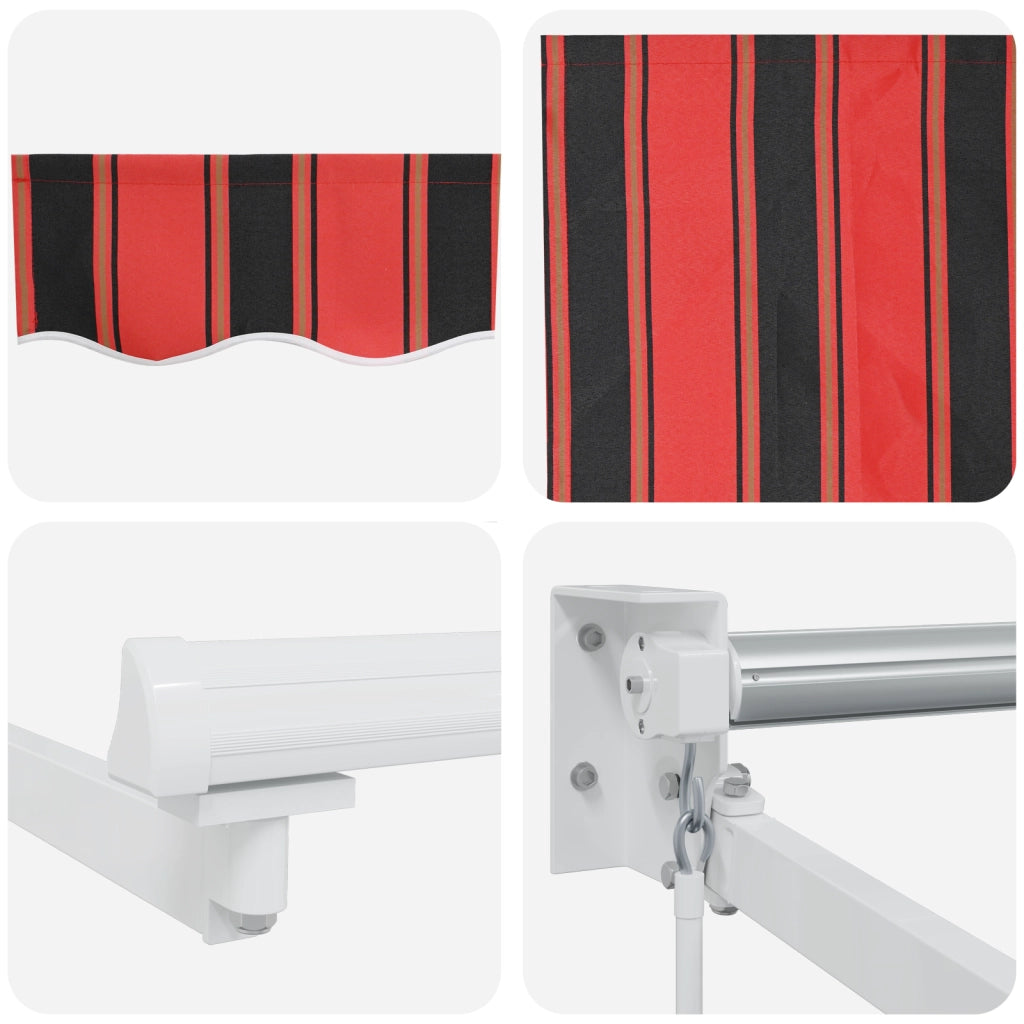 Tenda retrattile manuale arancione e marrone, 450x300 cm