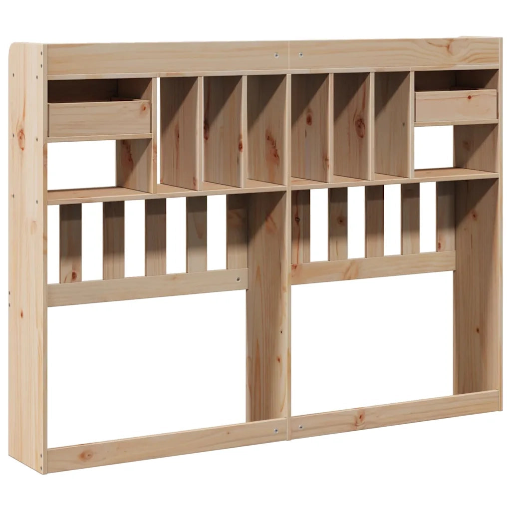 Testiera con Ripiani-Testata contenitore 140 cm in Legno Massello di Pino 897375