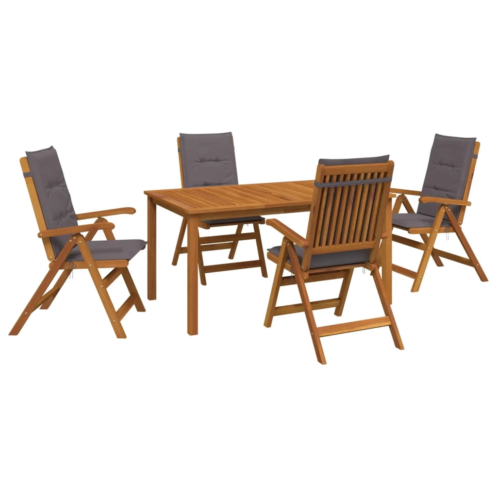 Set da pranzo da giardino 5 pezzi Naturale 3434567