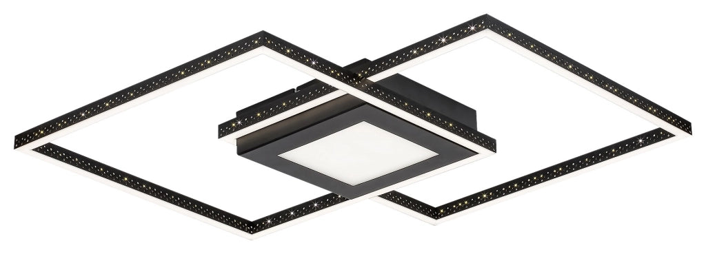 Plafoniera LED Rabalux Casimir nero opaco 57cm 40W