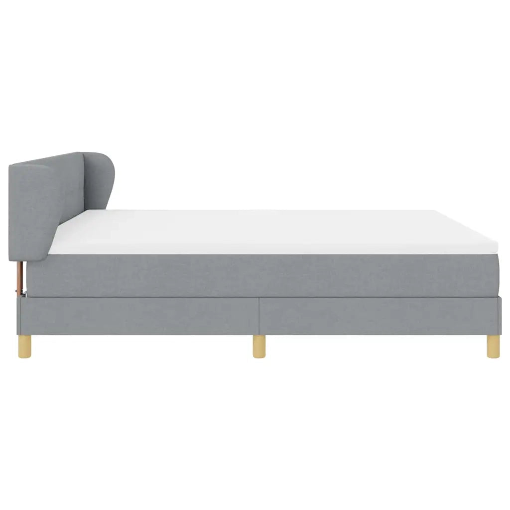 Letto a molle con materasso Grigio chiaro 180 x 200 cm Tessuto 3340227