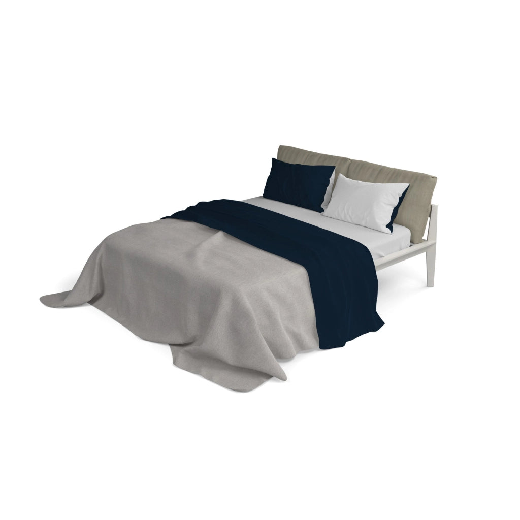 Set Lenzuola Sopra Sotto e Federe Doubleface Blu Scuro/Grigio Chiaro 1 Piazza e Mezzo