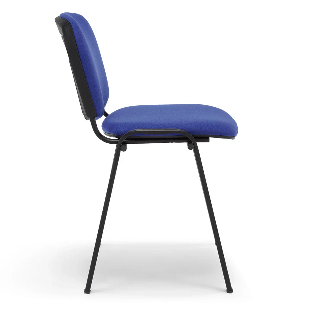Sedia da Ufficio, Sala d’attesa e Studio Professionale MADE IN ITALY Kenya, struttura robusta in metallo seduta e schienale imbottito, colore Blu