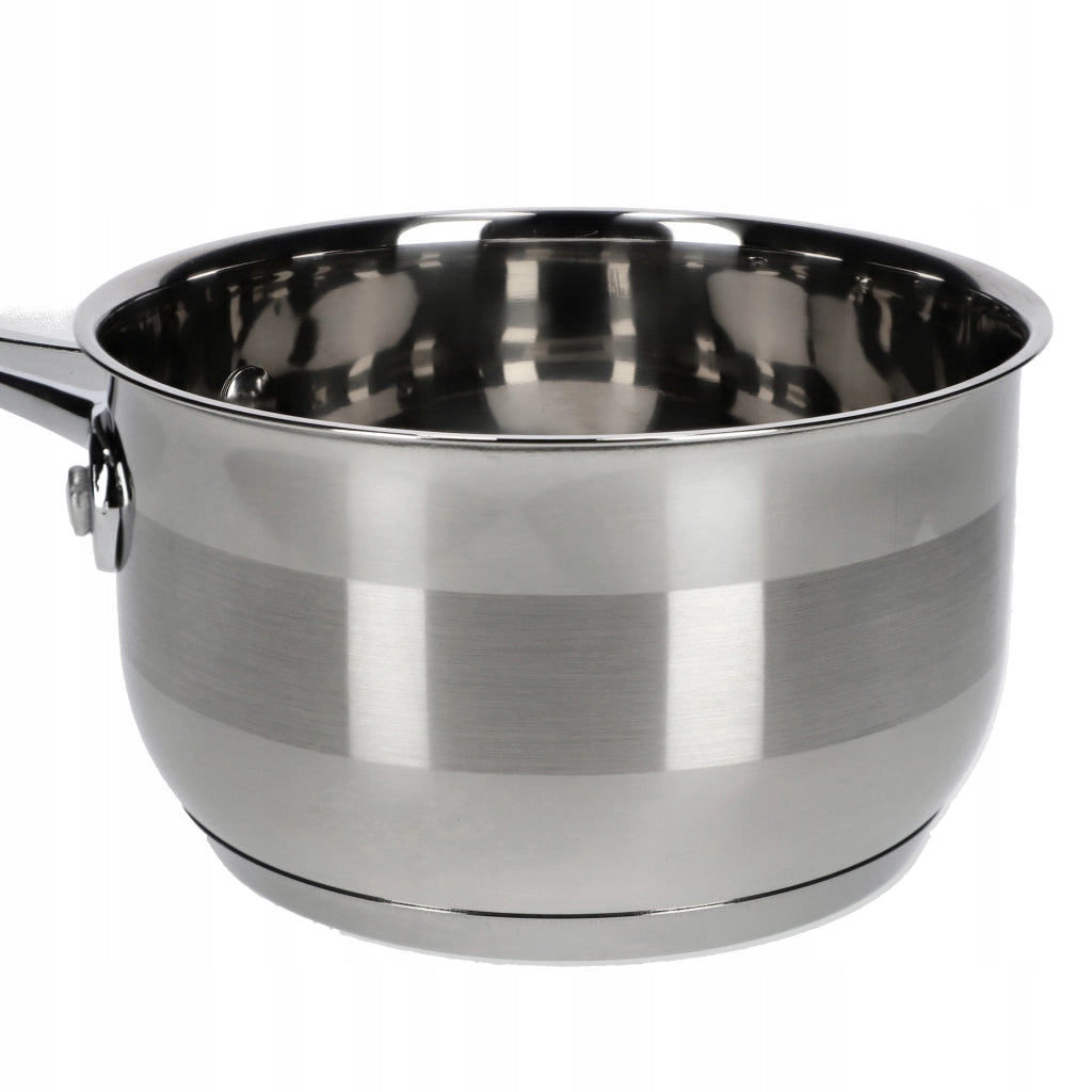 Pentola KADAX in acciaio inox, 1,2 L, con manico, adatta a piani cottura a gas e a induzione.
