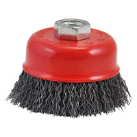 SPAZZOLA A TAZZA PER SMERIGLIATRICE ø mm   75 foro M 14  - VERTO