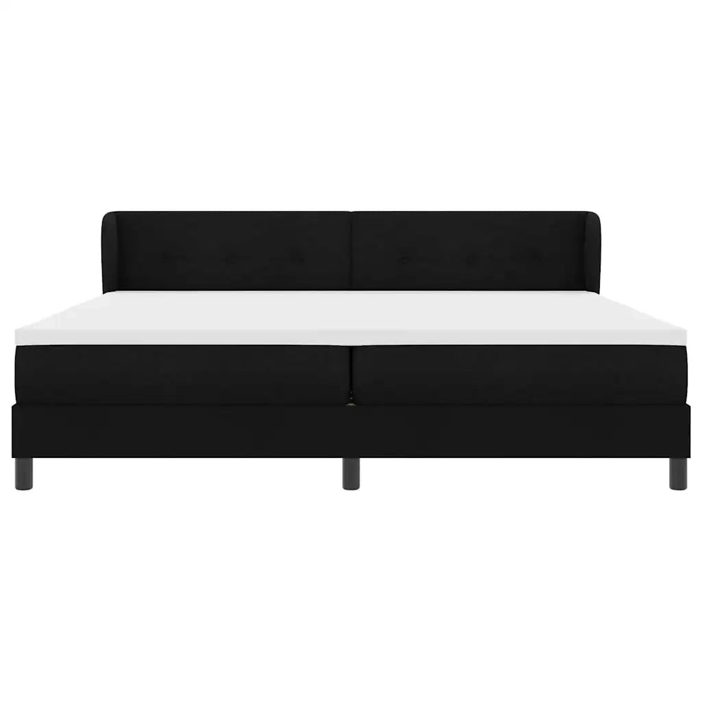 Letto a molle con materasso Nero 200 x 200 cm Tessuto 3340047