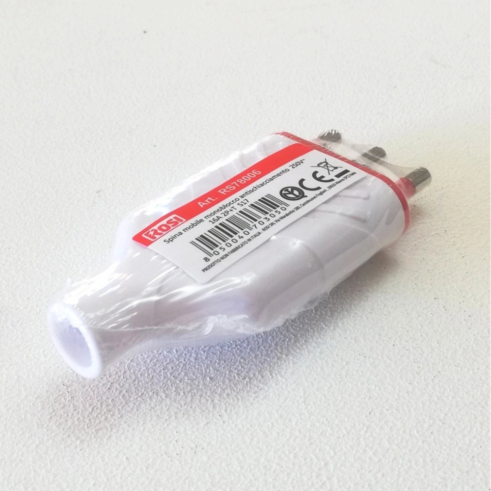 Rosi spina volante mobile bianca 2p+t 16a 250v