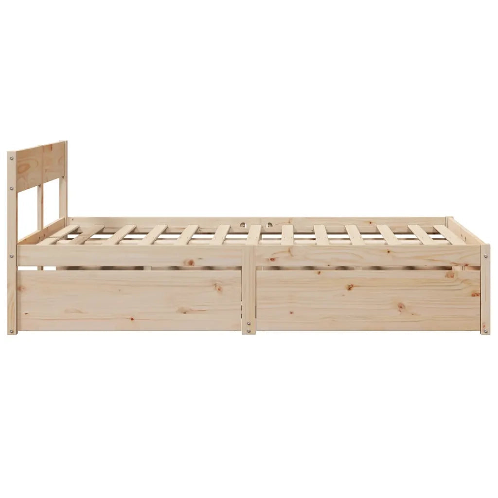 Letto senza Materasso 120x190 cm in Legno Massello di Pino