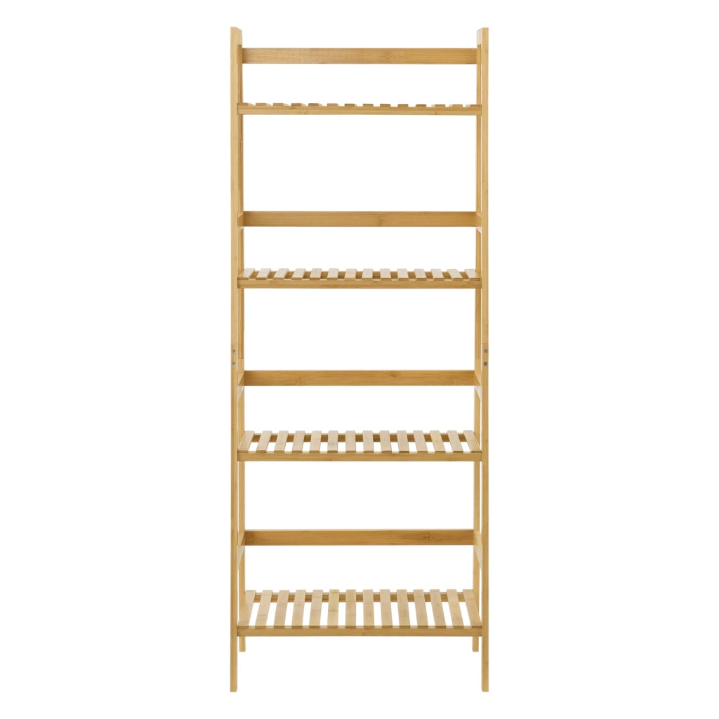 Scaffale a scala in bambù a 4 ripiani 48 x 32 x 123 cm 03_0007726
