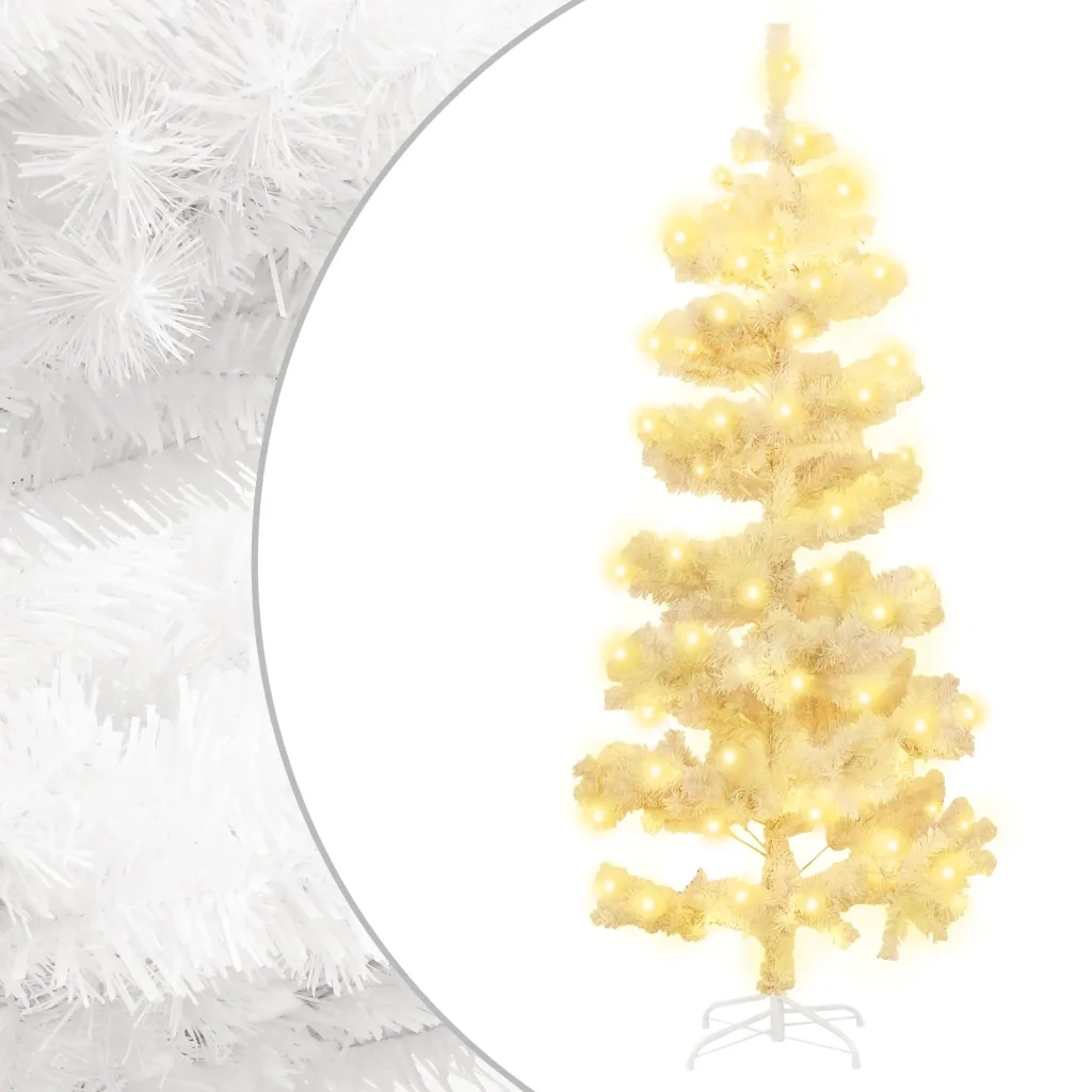 Albero di Natale a Spirale con Base e LED Bianco 180 cm PVC