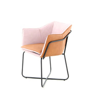 Poltroncina Lounge Marietta in Ecopelle e Metallo