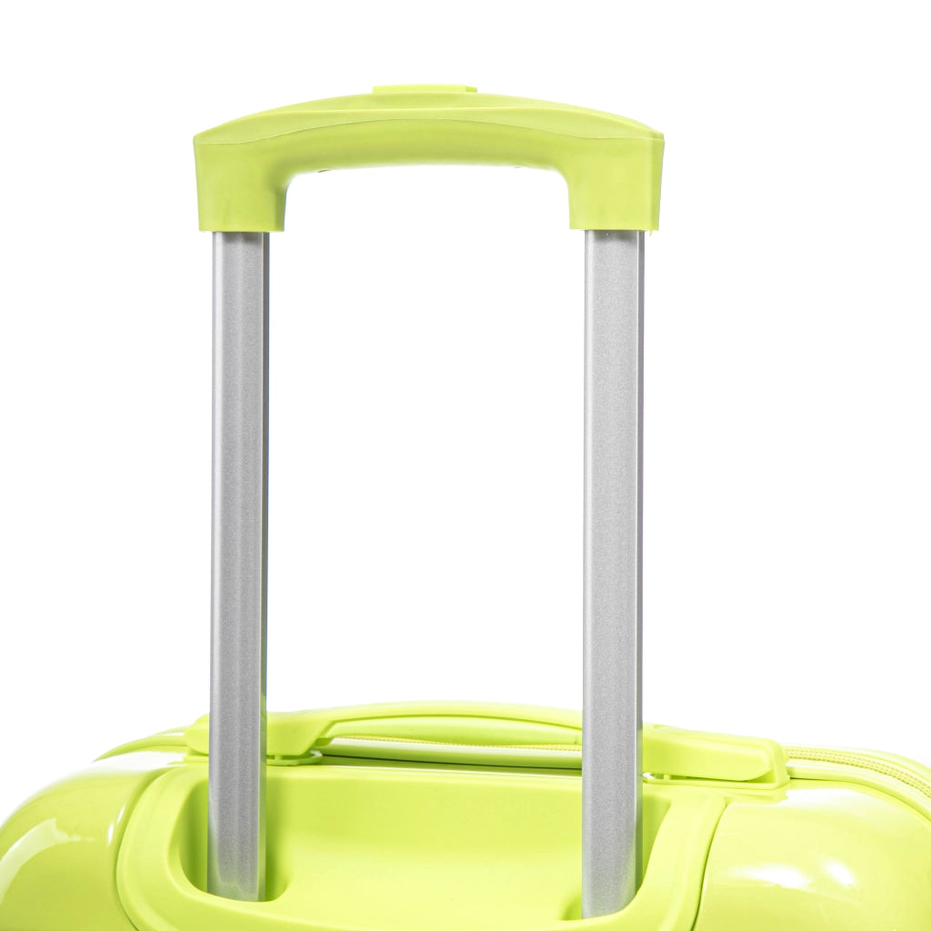 Set di valigie rigide 2 pezzi con trolley e beauty case, ruote piroettanti, manico telescopico, pc verde