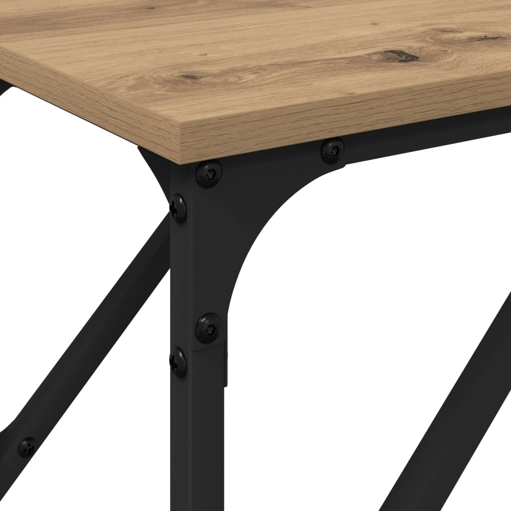 Tavolo Consolle Rovere Artigianale 200x29x75 cm Legno Ingegnerizzato