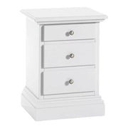 Comodino classico 3 cassetti shabby bianco sporco 50x38x65 - Mobili 2G