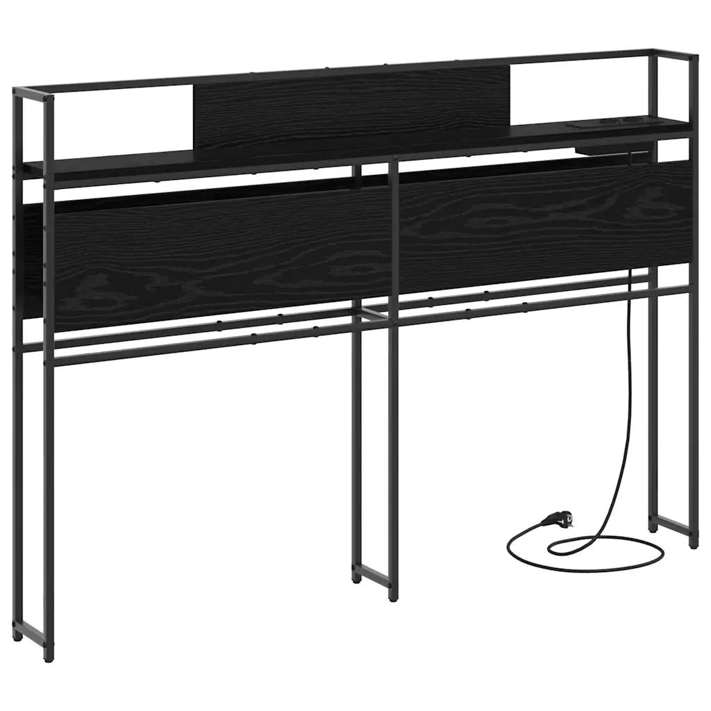 vidaXL Testata contenitore Rovere nero 120 cm Legno multistrato