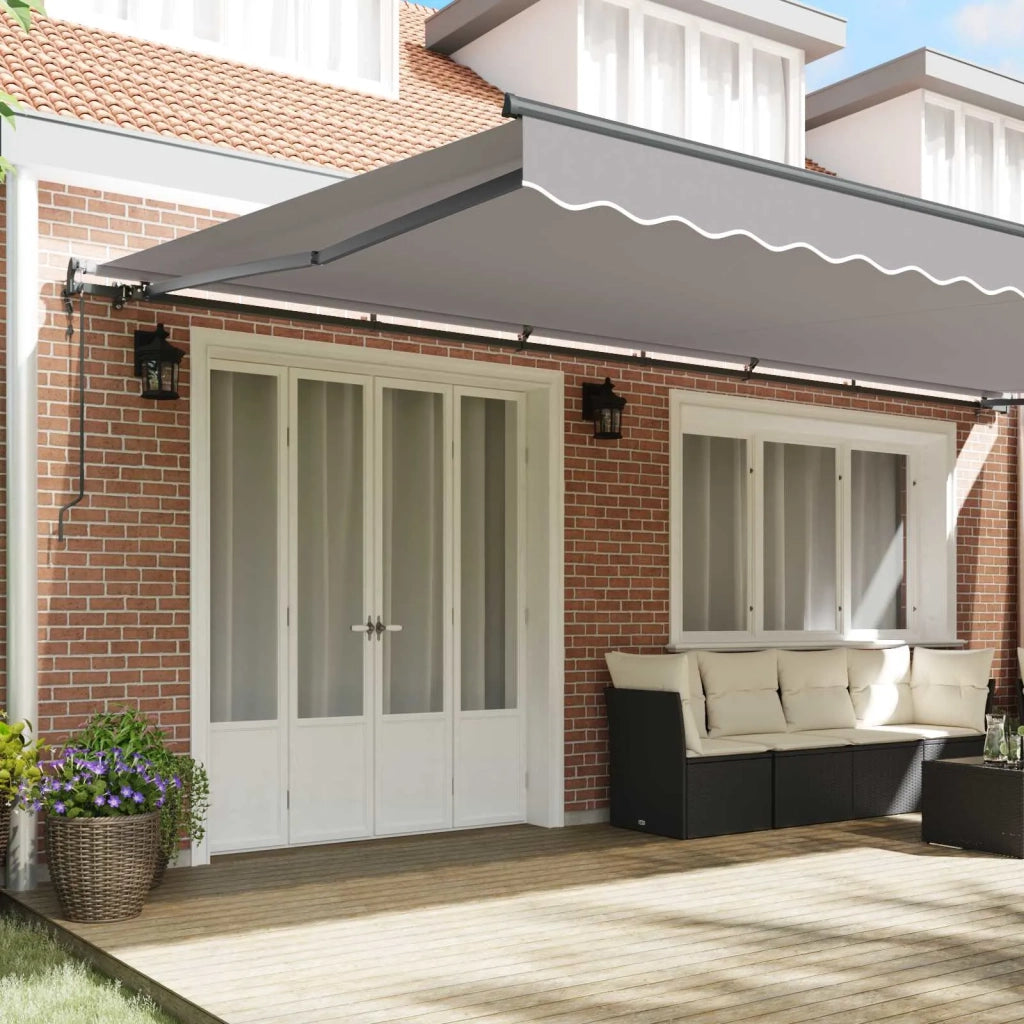 Tenda Retrattile Grigio chiaro 600 × 350 cm Tessuto e Alluminio 3331771