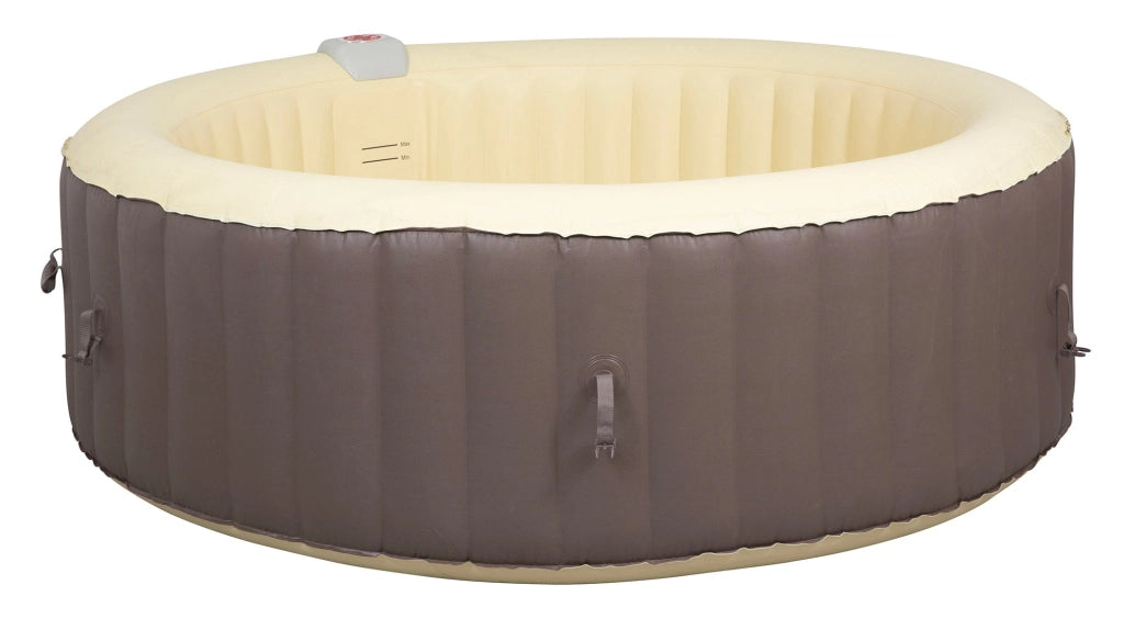 Vasca Idromassaggio da Esterno Gonfiabile Riscaldata 4-6 Posti Ø208x65 cm Ease.Zone Marrone