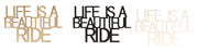 Decorazione da Parete in Legno MDF Life is Beautiful Ride 60 x 38 cm 3 Colori