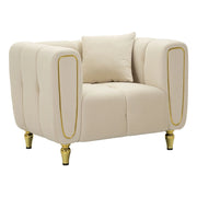 Poltrona Alma Crema Con Cuscino cm 97x81x71