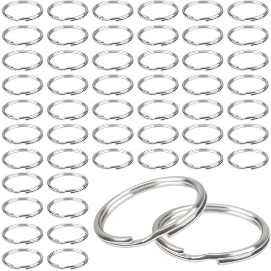 Serrature in acciaio inossidabile 100 pezzi - Anelli a doppia spirale 20 mm - Zavorre sicure - Ideali per DIY - Progettate per sicurezza