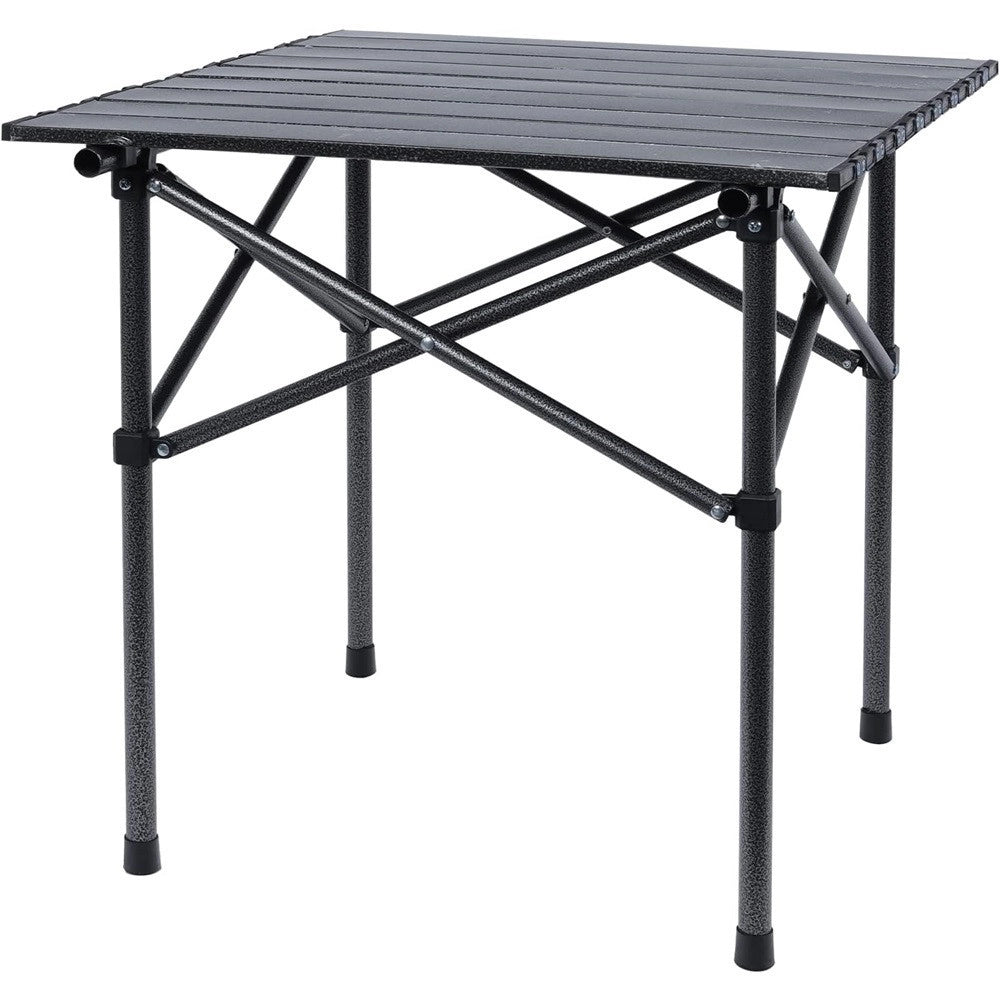 Trade Shop - Tavolo Pieghevole Da Esterno Portatile Da Campeggio Giardino Balcone Pic Nic Nero 632833 -